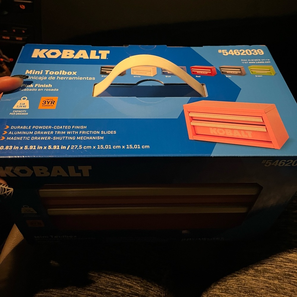 Brand new sold out color pink mini tool box never opened